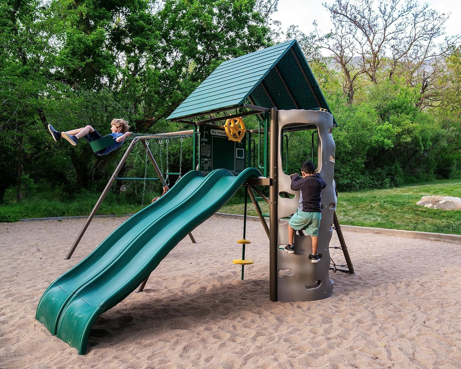 Big Stuff Two-Slide Swing Set