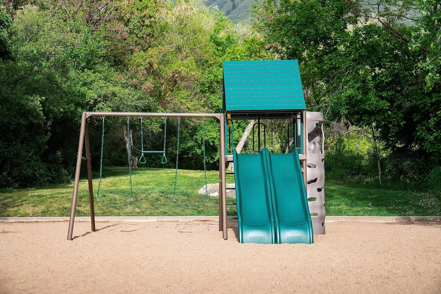 Big Stuff Two-Slide Swing Set