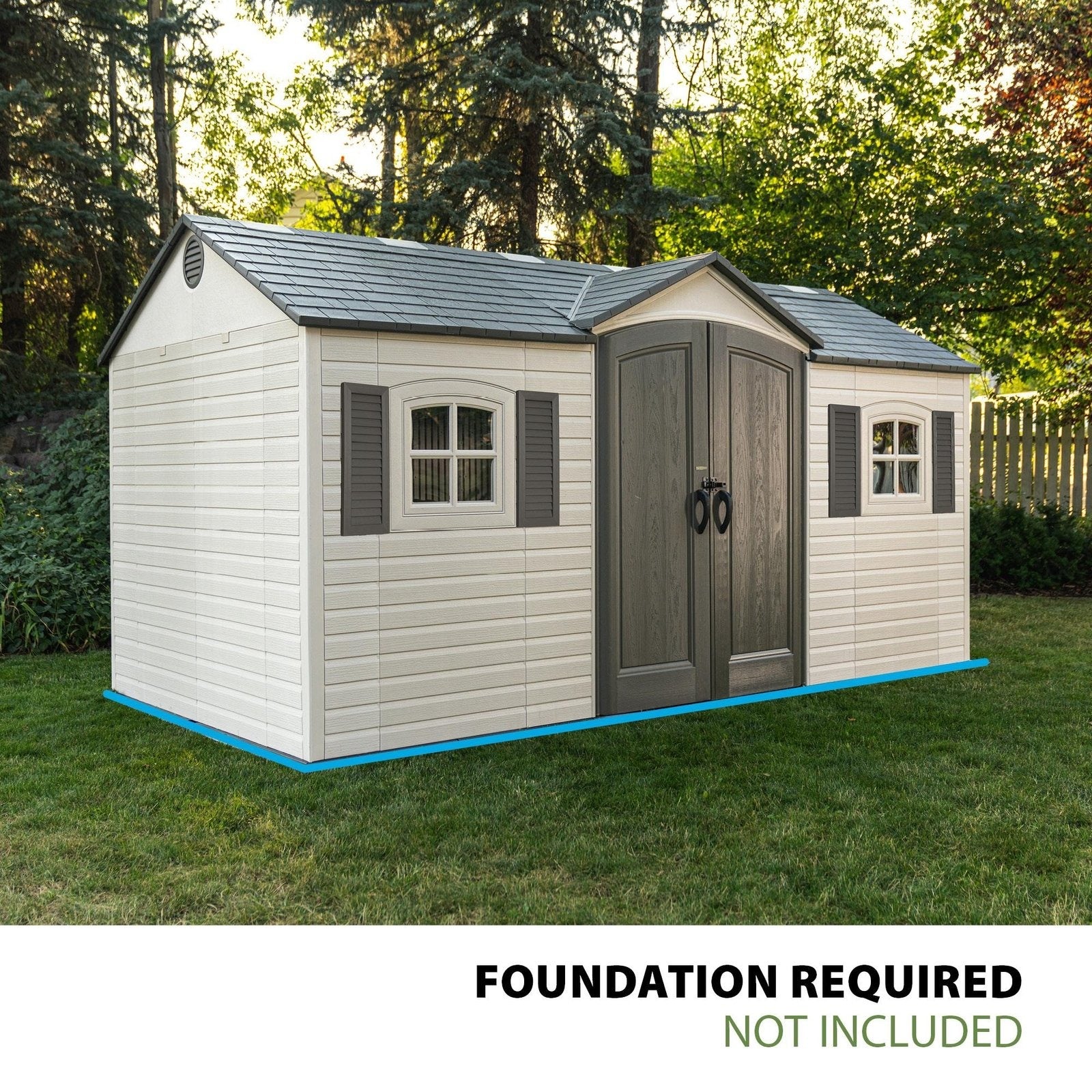 Outdoor Storage Shed Heavy Duty Resin 15x8