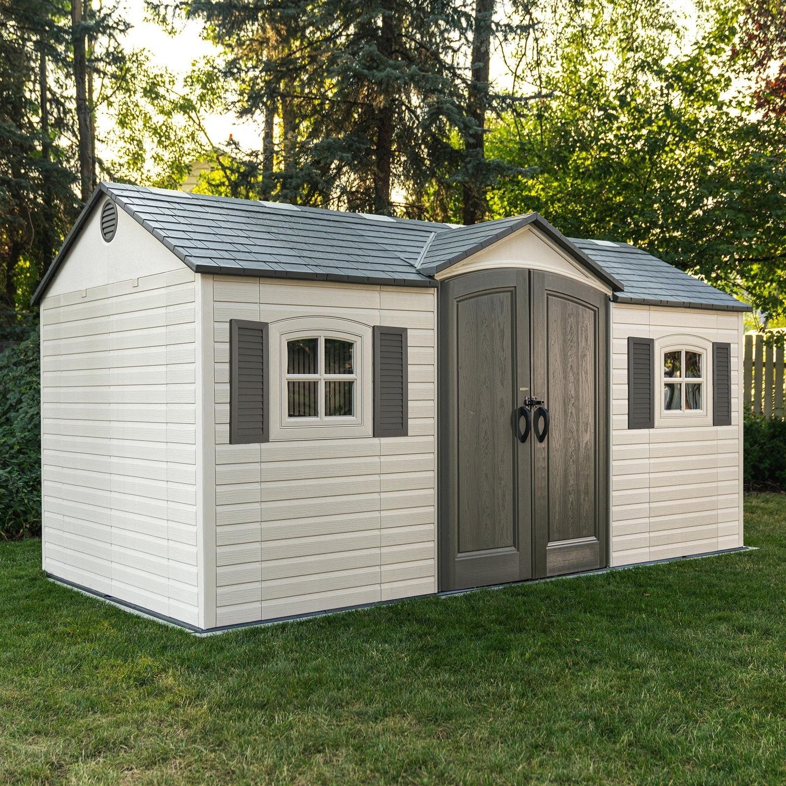 Outdoor Storage Shed Heavy Duty Resin 15x8