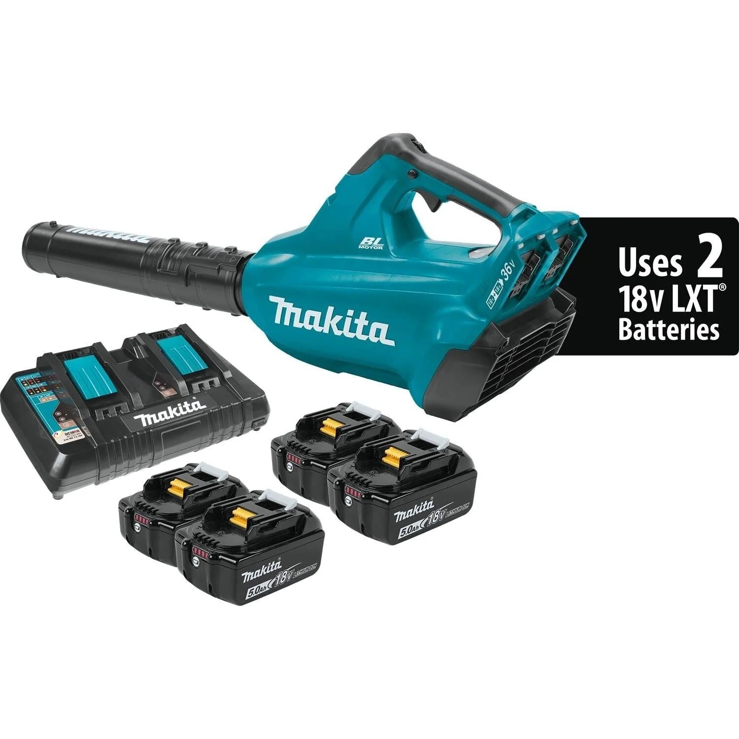Makita XBU02PT1 36V Brushless Cordless Blower Kit with 4 Batteries