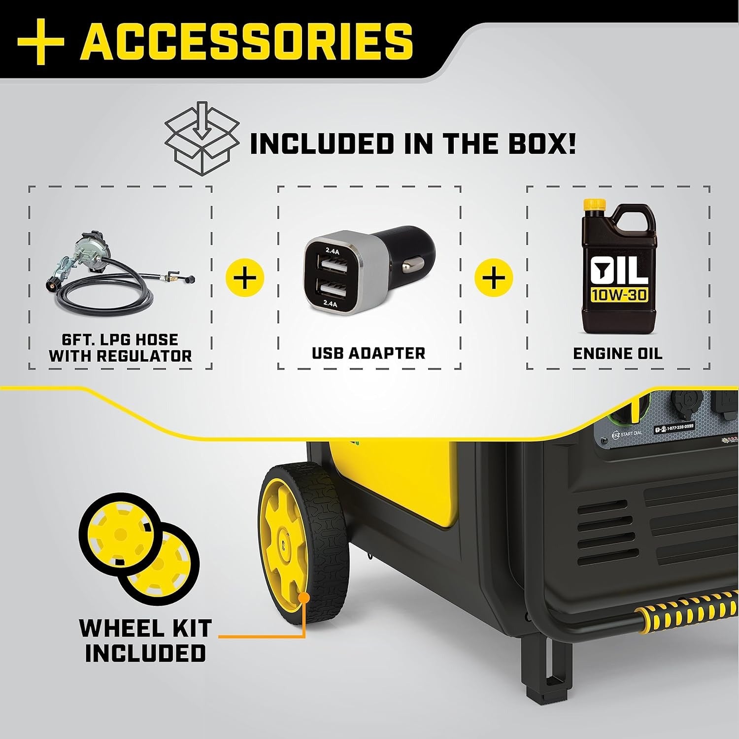 Dual Fuel Inverter Generator 8500W Electric Start