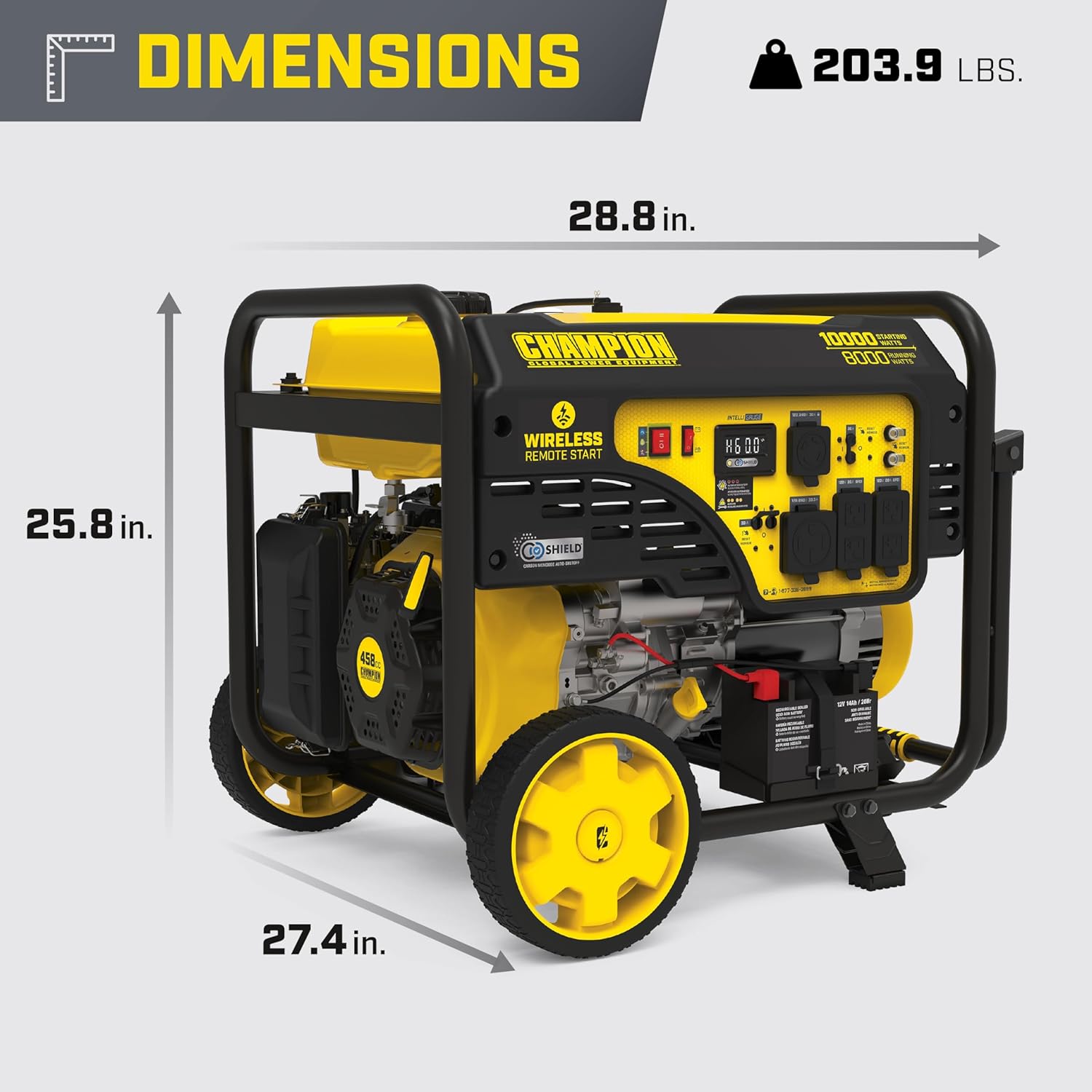 Portable 10000W Remote Start Generator