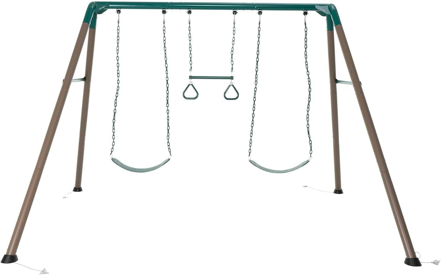 Heavy Duty Metal Swing Set With Trapeze Bar